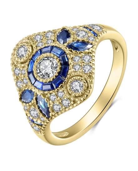 SAPPHIRE DIAMOND RING (TR4015)