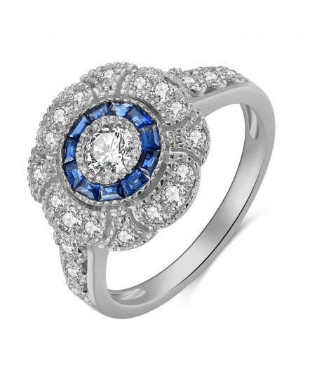 SAPPHIRE DIAMOND RING (TR4018)