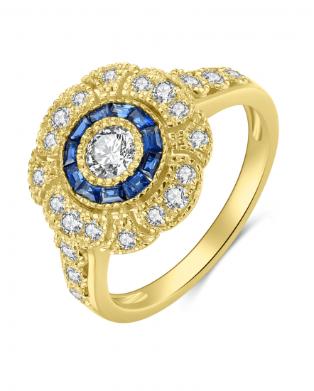 SAPPHIRE DIAMOND RING (TR4018)