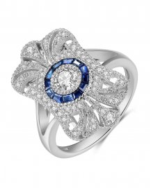 SAPPHIRE DIAMOND RING (TR4019)