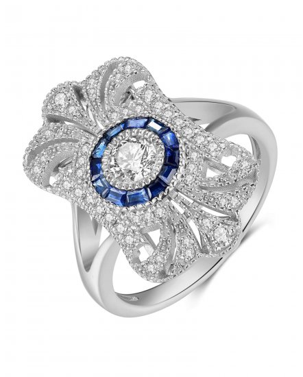 SAPPHIRE DIAMOND RING (TR4019)