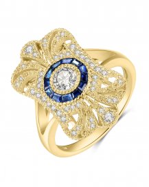 SAPPHIRE DIAMOND RING (TR4019)