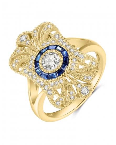 SAPPHIRE DIAMOND RING (TR4019)