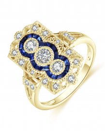 SAPPHIRE DIAMOND RING (TR4029)