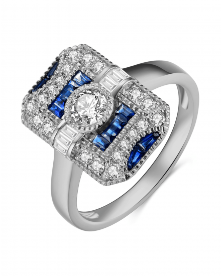 SAPPHIRE DIAMOND RING (TR4048)