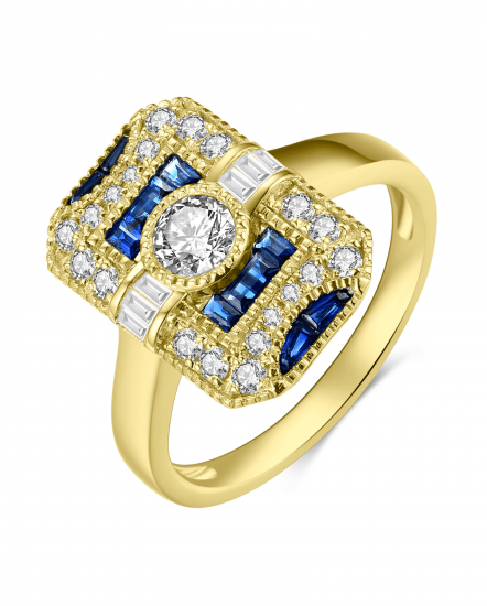 SAPPHIRE DIAMOND RING (TR4048)