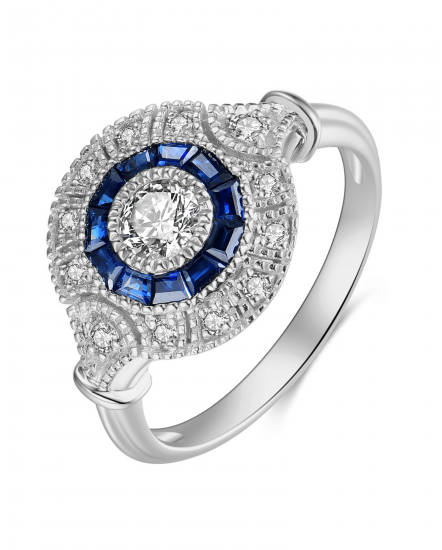 SAPPHIRE DIAMOND RING (TR4049)