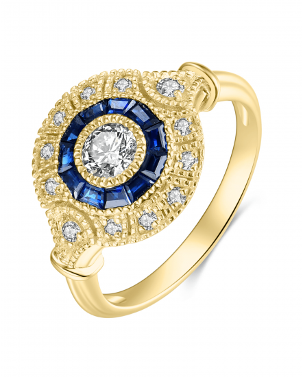 SAPPHIRE DIAMOND RING (TR4049)