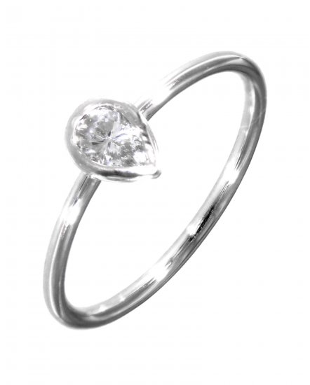 PEAR SOLITAIRE DIAMOND RING (TR4089)