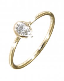 PEAR SOLITAIRE DIAMOND RING (TR4089)
