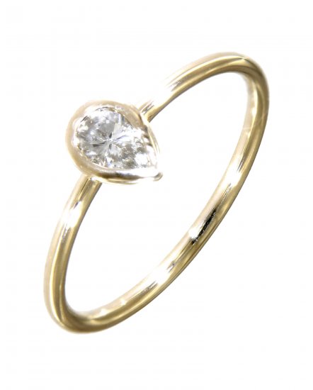 PEAR SOLITAIRE DIAMOND RING (TR4089)