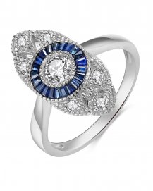 MARQUISE STYLE SAPPHIRE DIAMOND RING (TR4097)