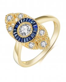 MARQUISE STYLE SAPPHIRE DIAMOND RING (TR4097)