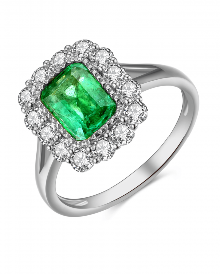 EMERALD CUT DIAMOND RING (TR4108)