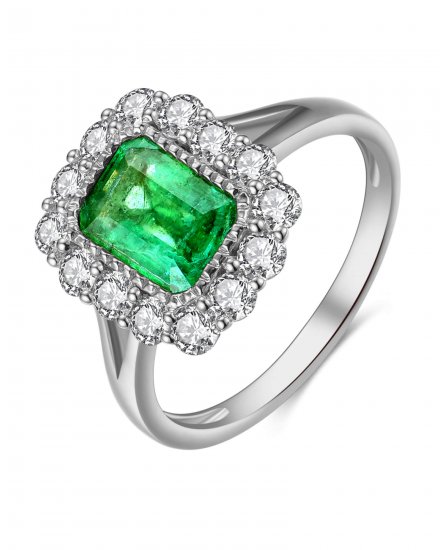 EMERALD CUT DIAMOND RING (TR4108)