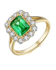 EMERALD CUT DIAMOND RING (TR4108)