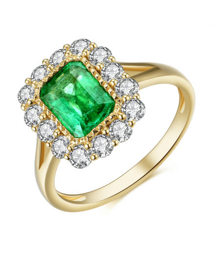 EMERALD CUT DIAMOND RING (TR4108)