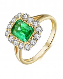 EMERALD CUT DIAMOND RING (TR4108)