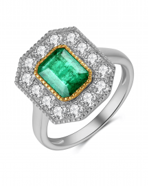 EMERALD CUT DIAMOND RING (TR4111)