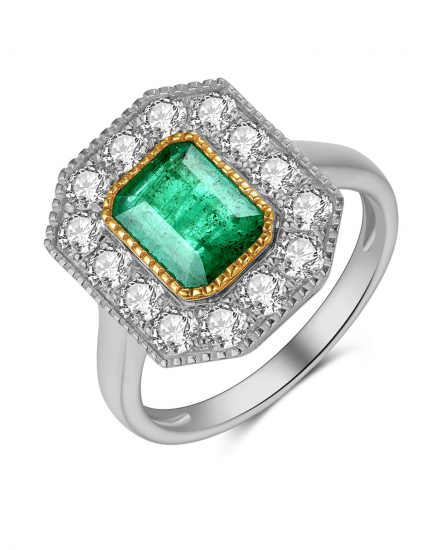 EMERALD CUT DIAMOND RING (TR4111)