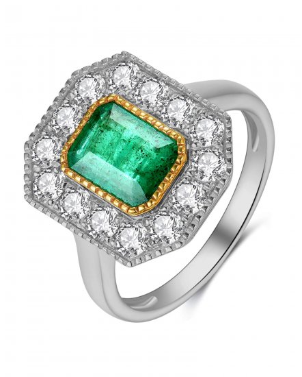 EMERALD CUT DIAMOND RING (TR4111)