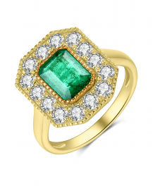 EMERALD CUT DIAMOND RING (TR4111)
