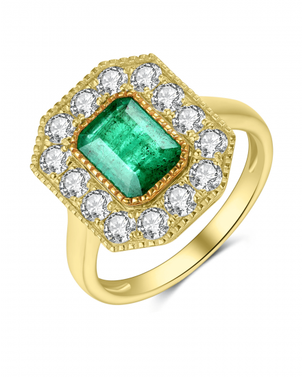 EMERALD CUT DIAMOND RING (TR4111)