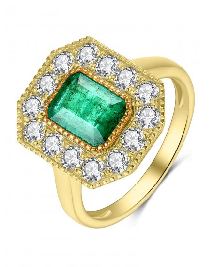 EMERALD CUT DIAMOND RING (TR4111)