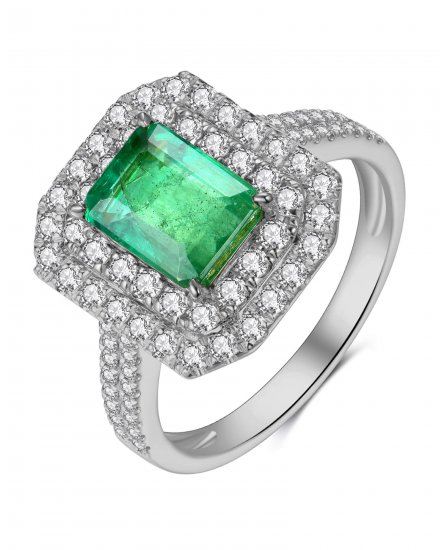 EMERALD CUT DIAMOND RING (TR4112)
