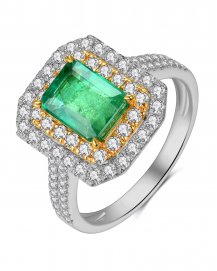 EMERALD CUT DIAMOND RING (TR4112)