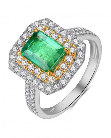 EMERALD CUT DIAMOND RING (TR4112)