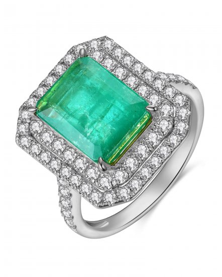 EMERALD CUT DIAMOND RING (TR4113)