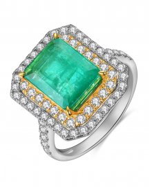 EMERALD CUT DIAMOND RING (TR4113)