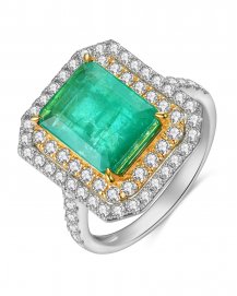 EMERALD CUT DIAMOND RING (TR4113)