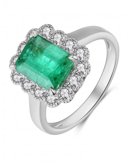 EMERALD CUT DIAMOND RING (TR4131)