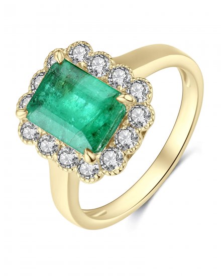 EMERALD CUT DIAMOND RING (TR4131)