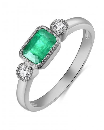 EMERALD CUT DIAMOND RING (TR4144)