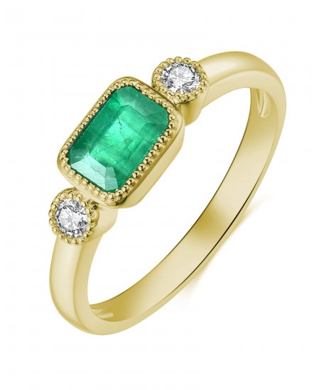 EMERALD CUT DIAMOND RING (TR4144)