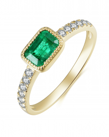 EMERALD CUT DIAMOND RING (TR4145)