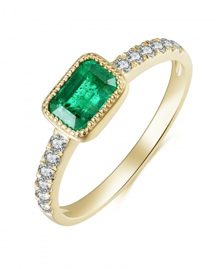 EMERALD CUT DIAMOND RING (TR4145)