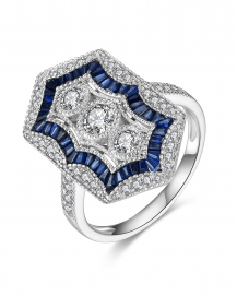 SAPPHIRE DIAMOND RING (TR4169)