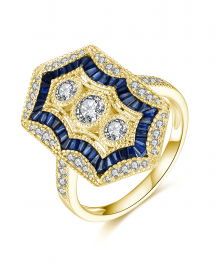 SAPPHIRE DIAMOND RING (TR4169)