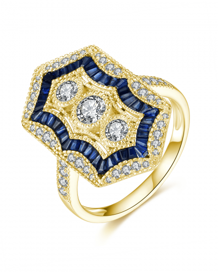 SAPPHIRE DIAMOND RING (TR4169)