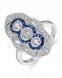 SAPPHIRE DIAMOND RING (TR4184)