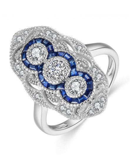 SAPPHIRE DIAMOND RING (TR4184)
