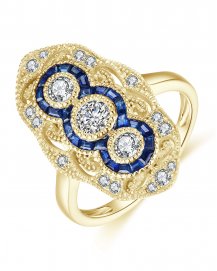 SAPPHIRE DIAMOND RING (TR4184)