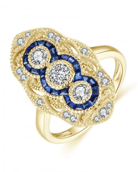 SAPPHIRE DIAMOND RING (TR4184)