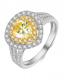 MULTI TONE PEAR DIAMOND ENGAGEMENT RING (TR4188)
