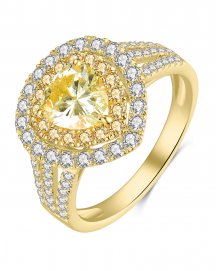 MULTI TONE PEAR DIAMOND ENGAGEMENT RING (TR4188)