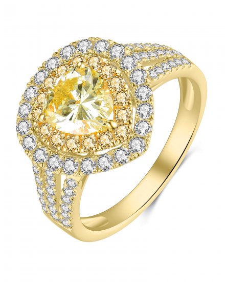 MULTI TONE PEAR DIAMOND ENGAGEMENT RING (TR4188)